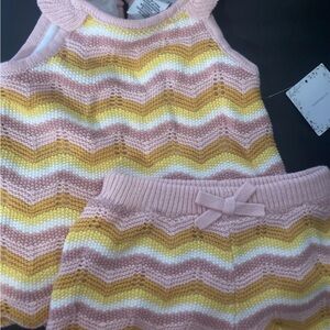 Haute Hippie Multicolor Chevron Knit Set